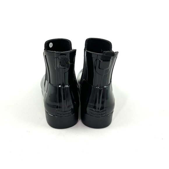 New Hunter Black Rubber Ankle Rain Boots 38 7 - Picture 5 of 11